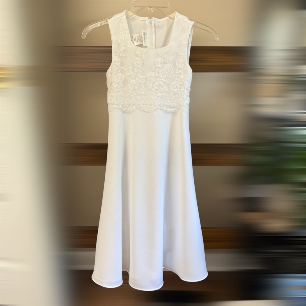 Bonnie Jean white a-line sleeveless dress. Girls’ size 8.